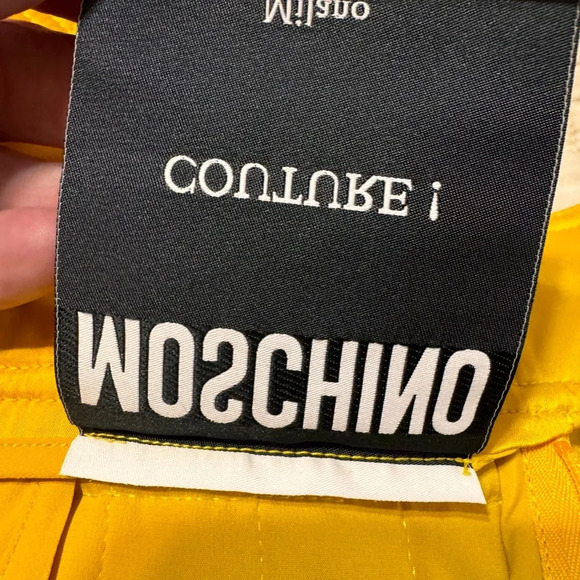 MOSCHINO Couture Yellow Pleated Quilted skirt Size 6 made in‎ Italy Authentic - Picture 14 of 16